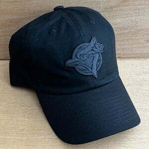 MITCHELL & NESS TORONTO BLUE JAYS BLACK OUT PRO CROWN STRAP BACK HAT NEW